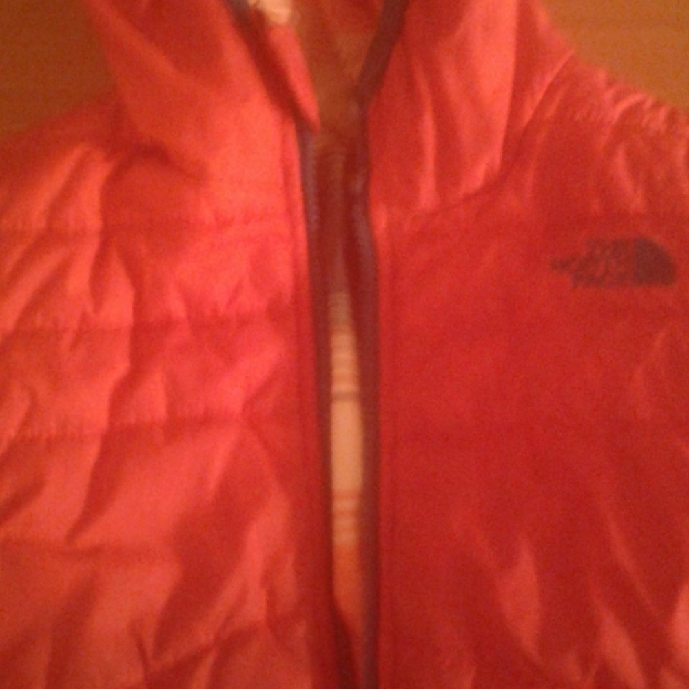 Boys winter coat , reversible zip up and hood.